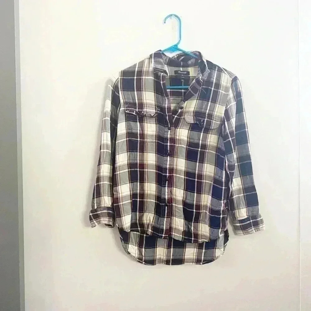 Madewell plaid‎ classic flannel XS